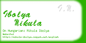ibolya mikula business card